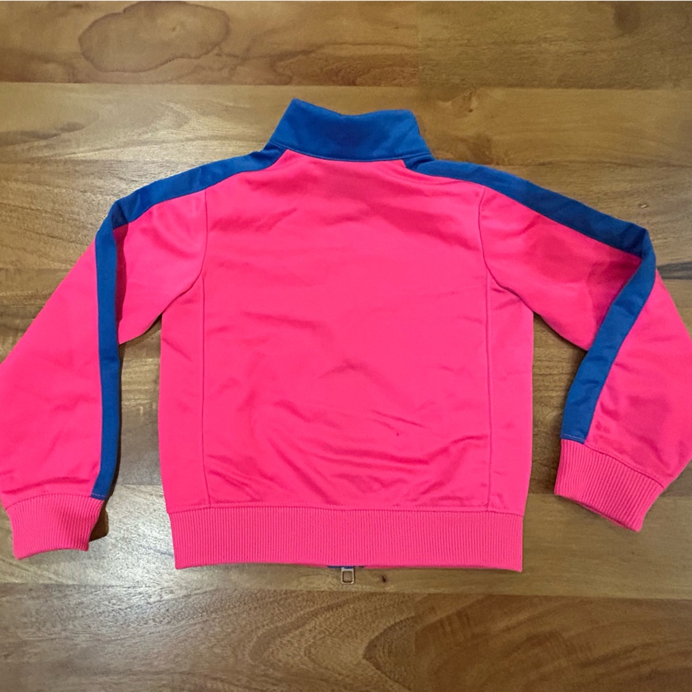 Nike Hot Pink Zip Up Jacket with Navy Logo Tag - Size 3T - Picture 3 of 6